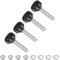 CoCud Knurled Thumb Screws, M6 Thread 30mm Thread Length, Plastic Clamping with Nuts Washers - (Applications: for Sawing Machines), 4-Set