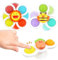 Spinner Bebe Ventouse, 3 Pièces Jouet de Bain pour Bebe Jouets Ventouse Bebe Chaise Haute Bébé, Tourni Baby, Jouet Bain Bebe 1 Ans, Cadeaux d'anniversaire pour Garçons et Filles de 18 Mois et Plus
