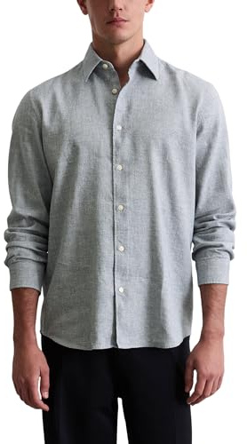 Marc O'Polo Herren Leinenhemd mit Kentkragen Regular Fit