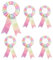 6Stks Regenbogen Rosetten Abzeichen, Blanko Auszeichnungsband, Gewinner Preisbänder, Ehrenvolles Band Abzeichen, Wettbewerb Rosetten, Hobby Horse Turnierschleifen für Kinder Party (Rosa)