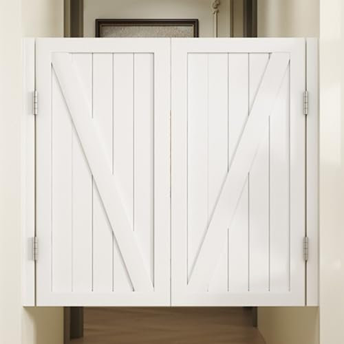 Portes de salon à double battant pour entrée de café, 79,8 cm de haut, idéales pour douche, cuisine, magasin et pub Blanc