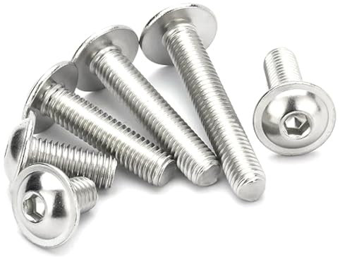 Bulloni a brugola a testa tonda con testa cilindrica a testa tonda in acciaio inossidabile M2-M4, 50 pezzi, M4x25mm