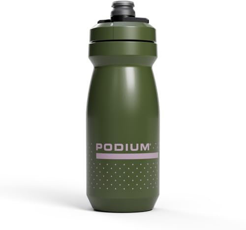 CAMELBAK Podium Bouteille d'eau de vélo 621 ml – Facile à presser – S'adapte à la plupart des cages de vélo, fougère profonde