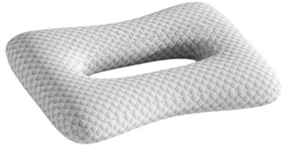 Colcolo Fournitures d'oreiller de perçage d'oreille, Housse Douce Amovible Lavable, Coussin de Protection d'oreille décoratif, Coussin Ergonomique pour se, Gris