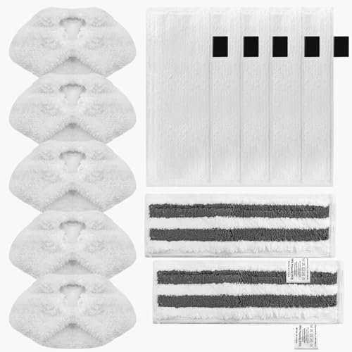 Kit 12Bonnette Microfibre Vitre, Microfibre Lingettes pour Kärcher, Accessoire pour Nettoyeur Vapeur Easyfix SC1 SC2 SC3 SC4 SC5