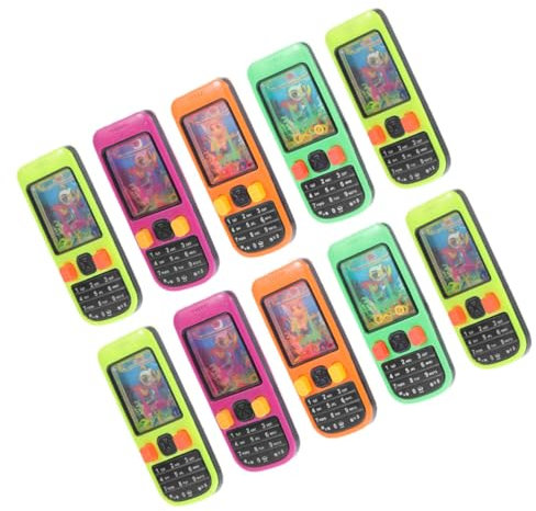 BESTonZON Handy Handwasserspiel Wasserringspielzeug Kinder 10 Stück Gemischte Farben Tragbares Ringwurfspiel Für Reisen Büro Schule