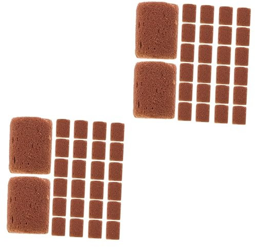 UKCOCO 2 Sätze Kindergartenblock Und Aquarienpflanzen Klarer Topf Fisch Bodenblocker Bewurzelungshormon Pflanzenfutter Fester Für Wasserpflanzen Torf-Matrix-Block 100 Stück * 2