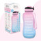 THE STEEL BOTTLE - Borraccia motivazionale sportiva palestra 2.2 Litri con livelli e indicatore del tempo, cannuccia e fasce orarie - BPA e Phthalate Free - chiusura ermetica (Ice Blue & Pink)