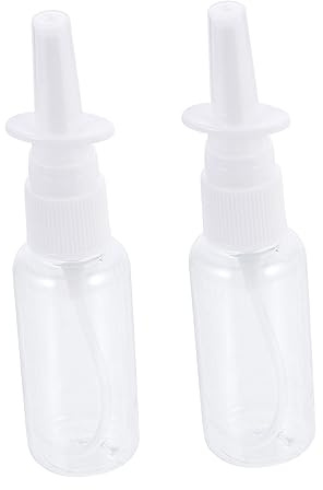 Sprühflasche zum Nasenspülen und Augenreinigen 2 Stück 20ml | Kunststoff Pet, mit Deckel und Abnehmbarer Düse, für Tägliche Nasenpflege bei Erkältung und Allergie