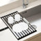 Euqvunn Roll Up Dish Drainer Rack, Over The Sink, Drying Mat Large Foldable with Anti-Slip Silicone Edges and Strap for Plates, Bowls, Cups, 51x32cm, Black