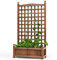 RELAX4LIFE Fioriera con Traliccio con Grande Cassetta da Giardino, Scaffale per Fiori Adatta per Piante Rampicanti, Design a Traliccio Aperto, 64 x 28 x 120 cm, per Cortile, Serra, Balcone