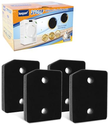 KEEPOW 4 Stück Filter für Miele T1 9164761 Trockner Filter | Doppelschicht, Schwammfilter Filtermatte, Schaumfilter Sponge, Wäschetrockner Sockelfilter, für Trockner T1, 207 * 157 * 30mm