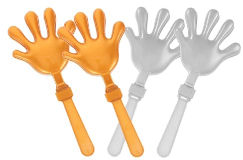 UPKOCH 4 St Handklappare i för Festlekar Robust och Bekväm Party Noise Makers i Guld och Silver för Födelsedagar Sportevenemang och Karnevaler Stämning och Hejarrekvisita