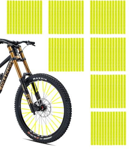 SUCCEFORT 84 Stück Bunte Speichenreflektoren Fahrrad Set, 360°Sichtbarkeit Reflektoren, 7 Farben Speichenreflektoren Fahrrad, Einfache Montage und Demontage für Speichenfahrrad