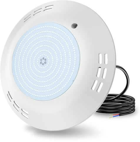 OSREE 35W Foco Piscina LED de Superficie, Lámpara Piscina Subacuática Extraplana No Regulable 3500lm, Ø275mm, Impermeable IP68 Relleno Resina Luz Piscinas, 12V AC/DC, Blanca Fría