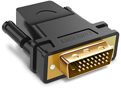UGREEN Adaptateur DVI D vers HDMI 1080P Full HD Connecteur DVI 24 1 Mâle HDMI Femelle Convertisseur DVI D VGA Compatible avec PC Ordinateur Carte Graphique PS4 Xbox One Écran Télévision HD Projecteur
