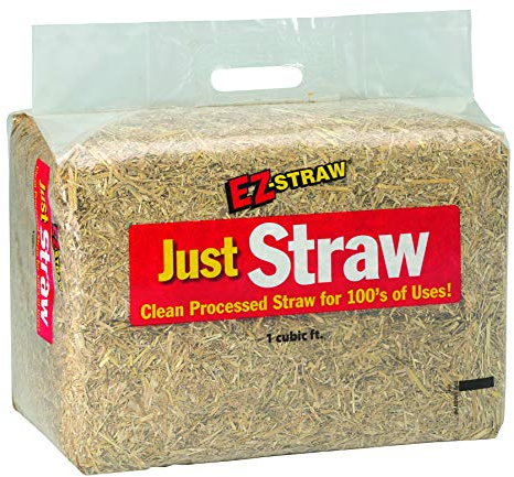 EZ Straw Rhino-615158000248 Just Clean Processed Straw Multi Purpose-Small Bale (1 Cubic Foot), Pack of 1