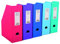 Exacompta- Réf. 90180E - Lot de 10 porte-revues en carton extra rigide recouvert de plastique, livrés à plat - Dos de 10 cm - Dimensions 25 x 31 cm - pour documents au format A4 - Coloris blanc
