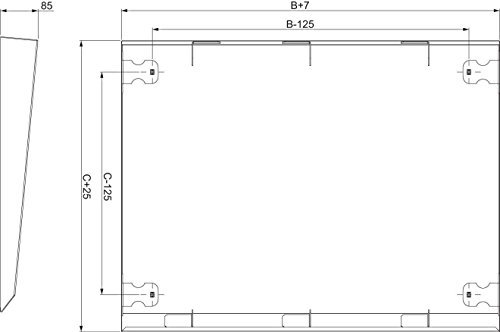 Schneider NSYSC1050 Spacial SF/SM-Regendach, 1000x500mm