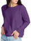 Hanes Women’s Crewneck Sweatshirt, Soft Fleece EcoSmart Long Sleeve Sweatshirt, Violet Splendor Heather, Large