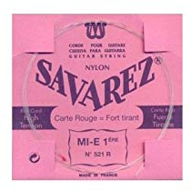 CUERDAS GUITARRA CLASICA - Savarez (521/R) Carta Roja 1ª (Minimo 10 Unidades)