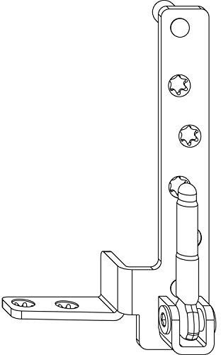 MACO Ecklager MAMMUT 220 kg Holz, 12/18 mm, Tragezapfen 9 mm, weiß, links