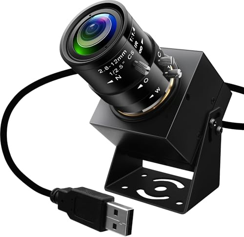 ELP 5 Megapixel USB Kamera CS Mount Webcam mit manuellem Fokus und 2,8–12 mm 4-Fach optischem Teleobjektiv 1944P 30fps Farbsensor Industriekamera kostenloser Treiber für Windows Linux Mac