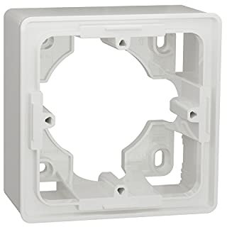 Caja de montaje de superficie, New Unica, 1 elemento, con el símbolo de luz, 8,3 x 8,3 x 4 centímetros, color blanco (referencia: NU800218)
