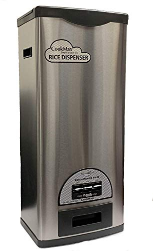 CRB-55S Stainless Steel Rice Dispenser 50 Pounds, Rice Dispenser & Large by C&H Solutions