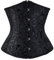 Sxybox Korsett Damen Unterbrust Schnüren Corsage Bustiers für Halloween und Karneval,Schwarz,2XL
