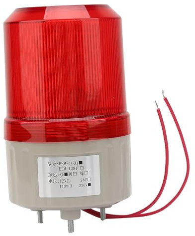 Luz de señal intermitente giratoria Luz de advertencia LED roja Señal de alarma industrial Lámpara de torre Zumbador 220VAC