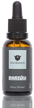blackbeards Bartöl Minze-Menthol ● Kühler, erfrischender Duft ● Mit Jojobaöl & Arganöl ● Bartpflege vom 3-Tage-Bart bis Vollbart ● Für einen weichen, gepflegten Bart ● Handarbeit aus Deutschland