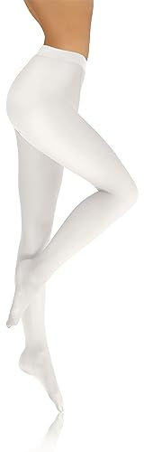 sesto senso Damen Strumpfhose Weiß Bunte 40 DEN Blickdicht Microfaser 3 M Bianco