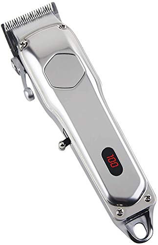 Clippers Elettrici Da Uomo, Trimmer Elettrico Ricaricabile Cordless Con Display LCD, Kit Di Taglio Per Capelli In Metallo Professionale Con 4 Pettini Di Guida, Basso Rumore, Per Uomo E Uso Familiare