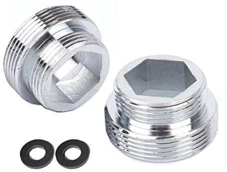 HATOOLHA® Wasserhahn-Adapter für Küchenarmatur, massives Metall, 2 Stück (M20 bis M22)