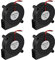 4PCS 3D Printer Blower Fan 5015 DC 24V Brushless Cooling Fan Oil Bearing 50x50x15mm Fan with 2 Pin Terminal for Humidifier Aromatherapy Repair Replacement Hotend Extruder Heatsinks(24V 0.1A)