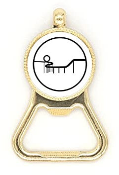 Roller Coaster Amusement Park Outline Beer Bottle Cap Opener Stainless Steel Key Chain