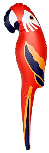 Boland 52162 - Aufblasbarer Papagei, Größe 110 cm, Dekoration, Gartenparty, Pool-Party, Sommerfest, Mottoparty