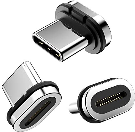 DuHeSin Magnetischer USB-C-Anschluss (24-polig), kompatibel mit den meisten Typ-C-Handy-Kabeladapter-Pads, Tablet-Geräten, 3 Stück