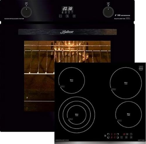 Kaiser Set EH 6367+KCT 6703, forno elettrico/incasso, Autark, 79L, spiedo girevole, 10 funzioni+Kaiser KCT 6703, 60 cm, Hi-light, piano cottura elettrica senza telaio, indicatore di calore residuo