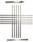 AHOO 5pc BBQ Barbecue Square Skewers Stainless Steal BBQ Grilling Kebab Skewers Square 8mm Reusable Metal SticksBBQ, Brazilian Barbecue, Shish Kabob (Lx60 Wx0.8 Tx0.8) cm, Dark Silver (BBQ-001)
