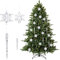 SULOLI 30 adornos para árbol de Navidad, colgante de cristal acrílico, lámpara de araña, decoración colgante de lágrima, cortina transparente, juego de decoración de prisma para Navidad, boda,