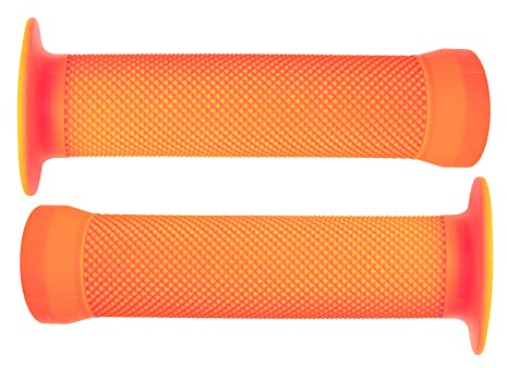 cyclingcolors Fahrradgriffe Fahrrad Griffe 130mm Lenkergriffe Grips Lenker Griff Handgriffe BMX Freestyle Dirt, Orange