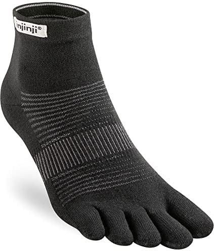 Injinji Run Lightweight Mini-Crew Socken, black, L