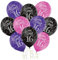 10er Set Luftballons 16 Geburtstag Ballons Sweet 16 Pink Lila Schwarz Deko 16. Geburtstag Mädchen