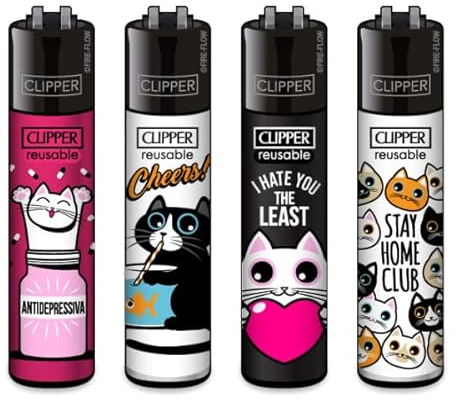 Clipper® Feuerzeug - Neue Motive 2023 + Crystal Balls (Katzen #2)