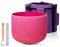 SOUNDELLO 432hz 8 inch Crystal Singing Bowl C Note Root Chakra Color for Sound Healing Meditation Yoga with Carrying Case Mallet and Suede Striker