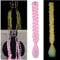 Huiguli Extension Capelli Per Treccine Afro Capelli Lunghi 60cm Treccie Africane Extension Braiding Hair Extension Capelli per Treccia Finta #Rosa