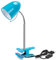 Aigostar Lampe Pince de Lecture Rétro，Lampe de Bureau à clip， Ampoule Non Incluse，Compatible Ampoule LED E27，Col de Cygne Flexible Réglable ， Travail， Etude，Bleu
