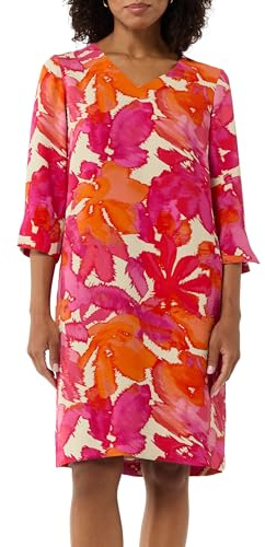 COMMA Gemustertes Kleid aus Crêpe